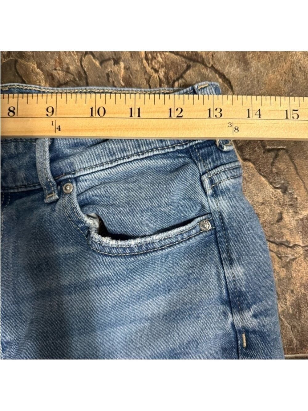 H&M Curvy Fit Bootcut High Rise Jeans Size 4 Denim Blue - Picture 11 of 13